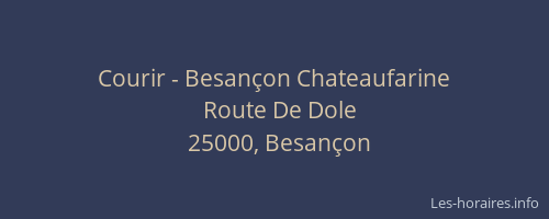 Courir - Besançon Chateaufarine