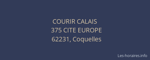 COURIR CALAIS