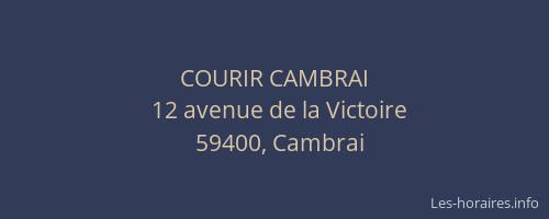 COURIR CAMBRAI
