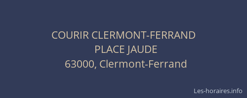 COURIR CLERMONT-FERRAND