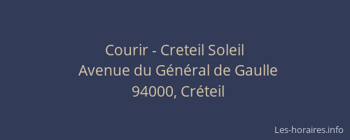 Courir - Creteil Soleil