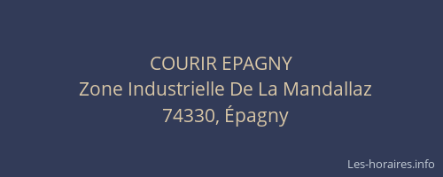 COURIR EPAGNY