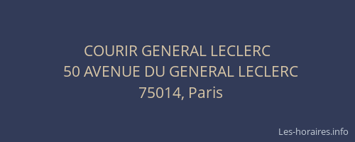 COURIR GENERAL LECLERC