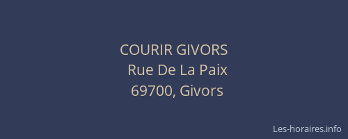 COURIR GIVORS