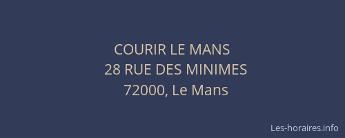 COURIR LE MANS
