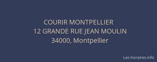 COURIR MONTPELLIER