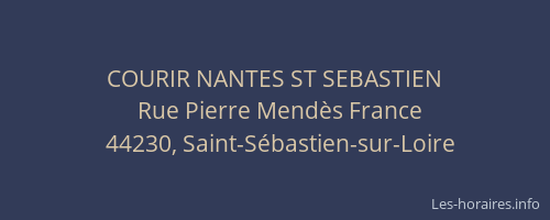 COURIR NANTES ST SEBASTIEN
