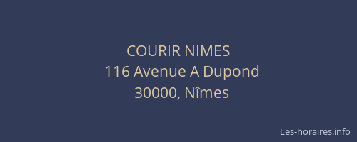 COURIR NIMES