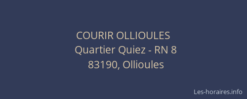 COURIR OLLIOULES