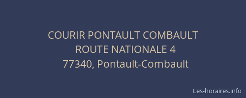 COURIR PONTAULT COMBAULT