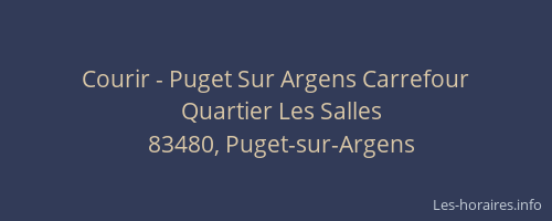 Courir - Puget Sur Argens Carrefour