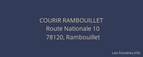 COURIR RAMBOUILLET