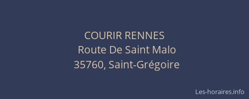 COURIR RENNES