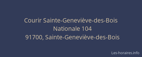 Courir Sainte-Geneviève-des-Bois