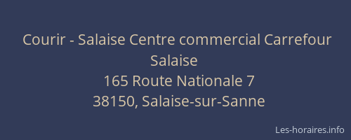 Courir - Salaise Centre commercial Carrefour Salaise