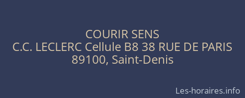 COURIR SENS