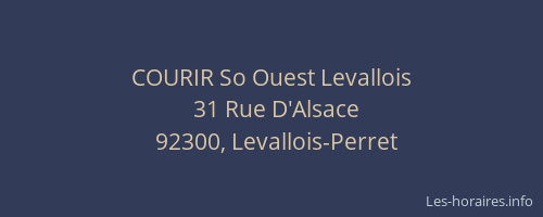 COURIR So Ouest Levallois