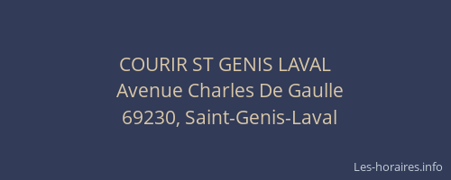 COURIR ST GENIS LAVAL