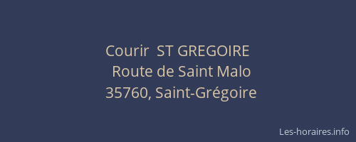 Courir  ST GREGOIRE