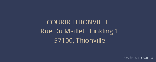 COURIR THIONVILLE