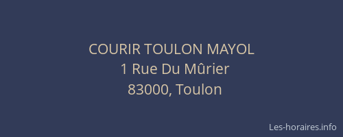 COURIR TOULON MAYOL