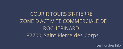 COURIR TOURS ST-PIERRE