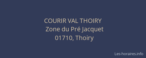 COURIR VAL THOIRY