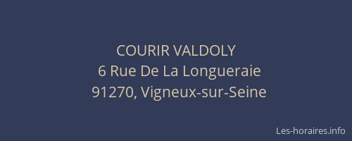 COURIR VALDOLY