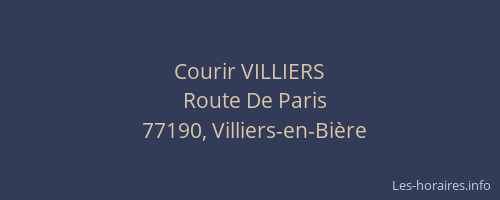 Courir VILLIERS