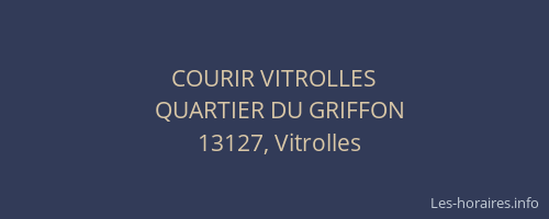 COURIR VITROLLES
