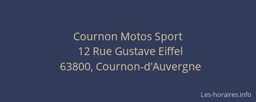 Cournon Motos Sport