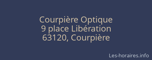 Courpière Optique