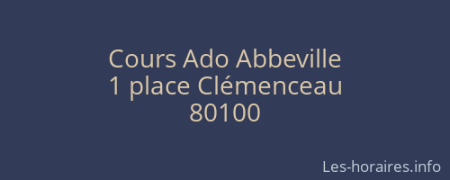 Cours Ado Abbeville
