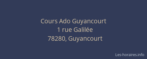 Cours Ado Guyancourt