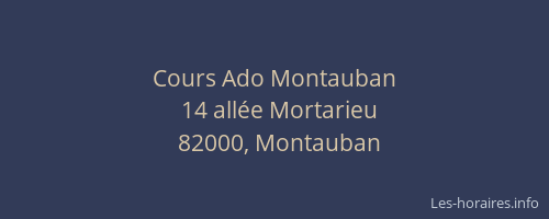 Cours Ado Montauban
