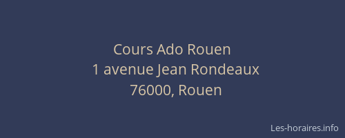 Cours Ado Rouen