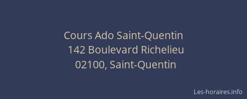Cours Ado Saint-Quentin