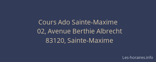 Cours Ado Sainte-Maxime