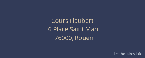 Cours Flaubert