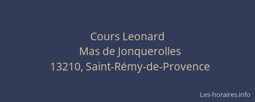 Cours Leonard