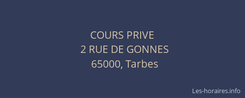 COURS PRIVE