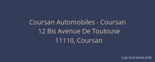 Coursan Automobiles - Coursan