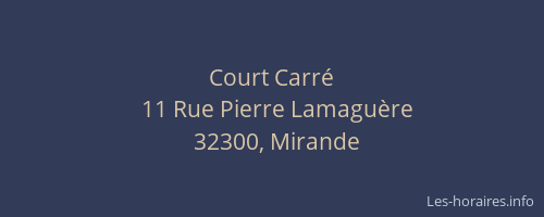 Court Carr&eacute;