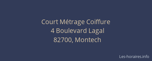 Court M&eacute;trage Coiffure