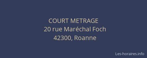 COURT METRAGE