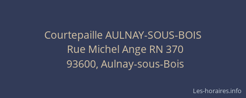 Courtepaille AULNAY-SOUS-BOIS