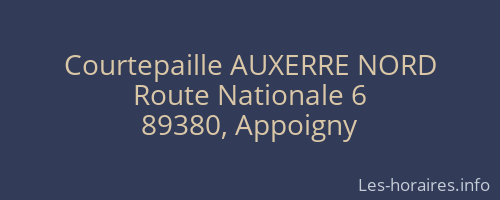 Courtepaille AUXERRE NORD
