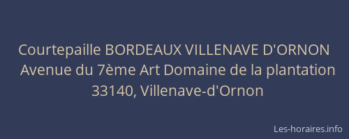 Courtepaille BORDEAUX VILLENAVE D'ORNON