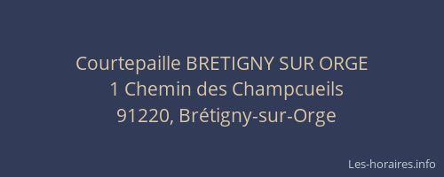 Courtepaille BRETIGNY SUR ORGE