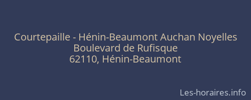 Courtepaille - Hénin-Beaumont Auchan Noyelles
